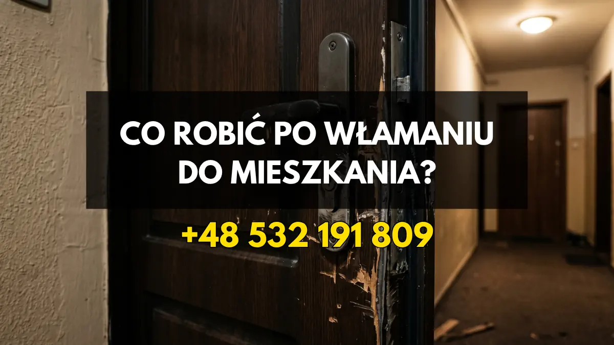 Co robić po włamaniu do mieszkania? Krok po kroku - od policji do nowych zamków