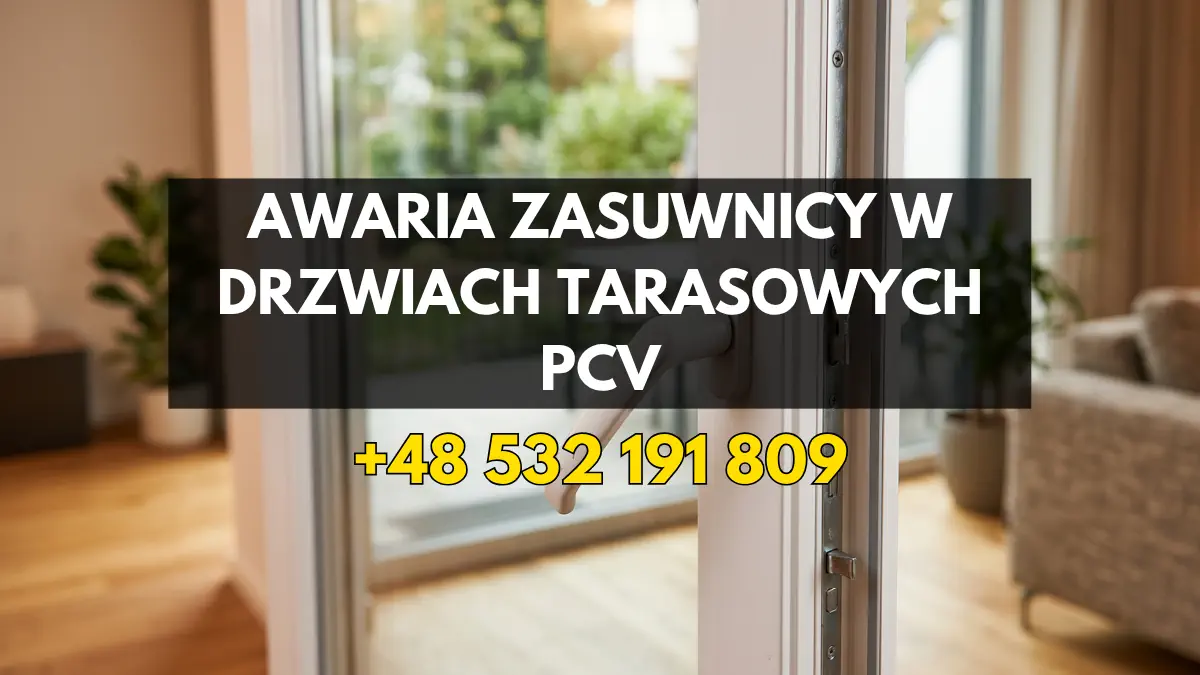 Klamka opada i kręci się w kółko - awaria zasuwnicy w drzwiach tarasowych PCV